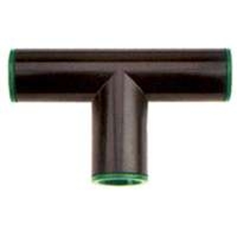RAINDRIP Raindrip 347G00UB Compression Tee, 1/2 in Connection, Compression, ABS, Black/Green LAWN & GARDEN RAINDRIP