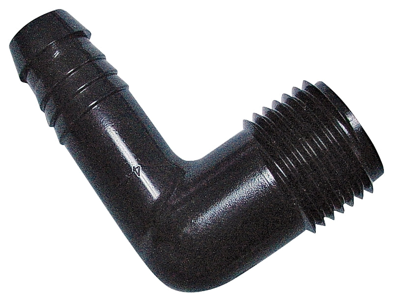 RAINBIRD Rain Bird SWGE10 Swing Elbow, 1/2 in Connection, MNPT x Barb, Polyethylene, Black LAWN & GARDEN RAINBIRD