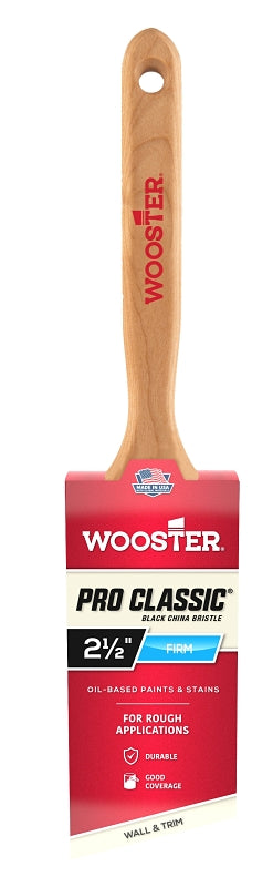 WOOSTER BRUSH Wooster Z1293-2-1/2 Paint Brush, 2-1/2 in W, 2-15/16 in L Bristle, China Bristle PAINT WOOSTER BRUSH