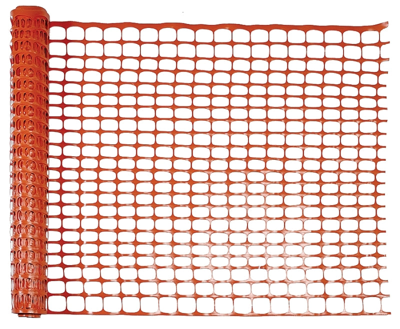 MUTUAL INDUSTRIES Mutual Industries 14993-48 Safety Fence, 100 ft L, 1-1/4 x 4 in Mesh, Plastic, Orange