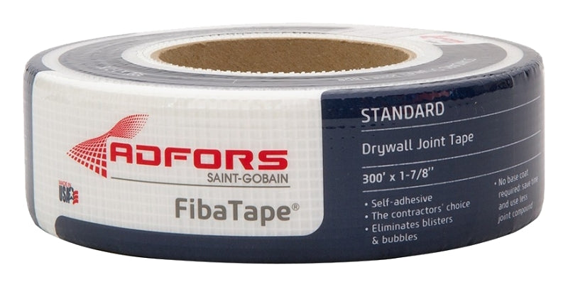 ADFORS Adfors FibaTape FDW8665-U Drywall Tape Wrap, 300 ft L, 1-7/8 in W, White BUILDING MATERIALS ADFORS