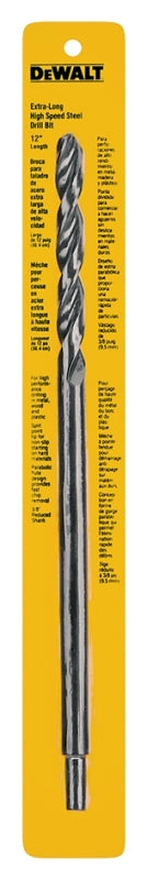 DEWALT DEWALT DW1608 Drill Bit, 5/16 in Dia, 12 in OAL, Extended Length, Parabolic Flute, 5/16 in Dia Shank