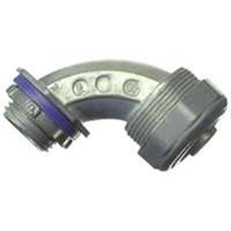 HALEX Halex 91697 Liquidtight Connector, 90 deg Angle, 3/4 in, Zinc, 1/BAG