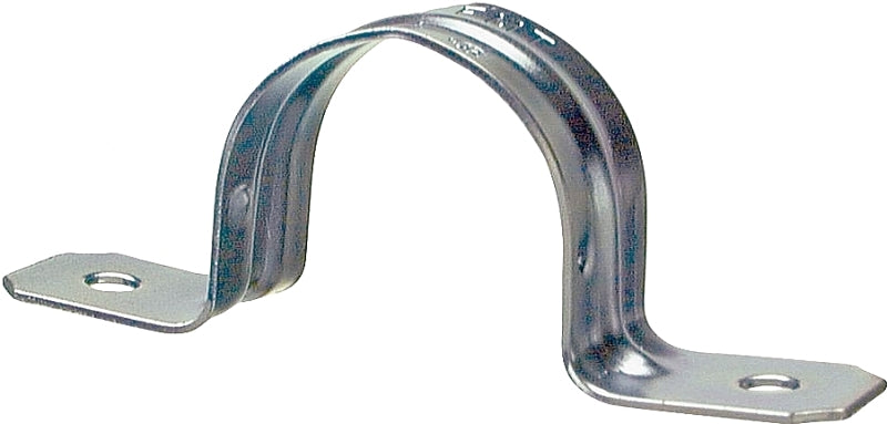 HALEX Halex 26165 2-Hole EMT Conduit Strap, 1-1/2 in, Steel, Galvanized, 2/BAG