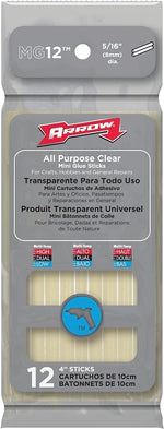 ARROW Arrow MG12 Glue Stick, Clear, 0 to 356 deg F Temperature