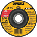 DEWALT DEWALT DW4419 Grinding Wheel, 4 in Dia, 1/4 in Thick, 5/8 in Arbor, 24 Grit, Very Coarse, Aluminum Oxide Abrasive TOOLS DEWALT