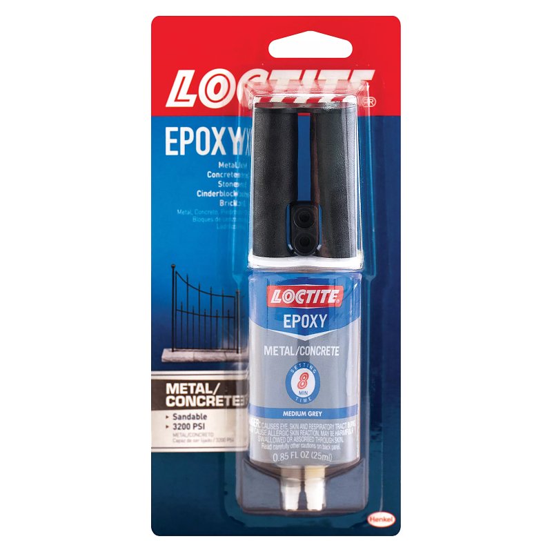 LOCTITE Loctite 1919325 2-Part Epoxy Resin, Gray, Liquid, Paste, 0.85 oz Syringe HOUSEWARES LOCTITE