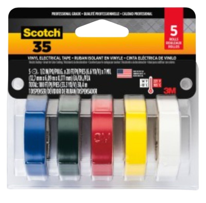 SCOTCH Scotch 10457 Electrical Tape Kit, PVC Backing
