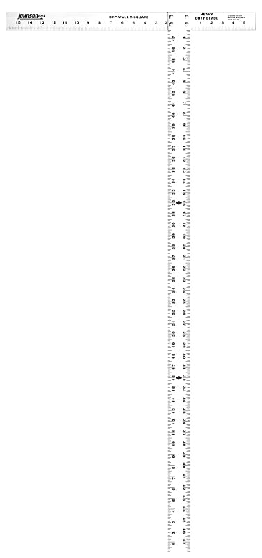 HULTAFORS Johnson JTS54HD T-Square, 54 in L, 24 in W, 3/16 in Thick, SAE Graduation, Aluminum