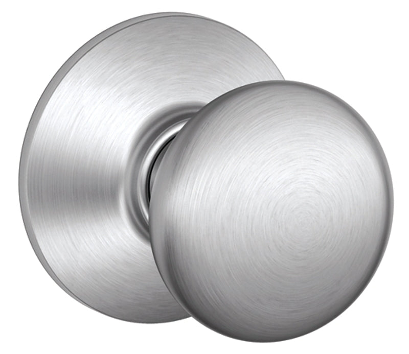 SCHLAGE LOCK Schlage F Series F10CSV 626 Passage Knob, Round, 2.31 in L x 2.75 in W x 2.75 in H Dimensions, Metal, Satin Chrome HARDWARE & FARM SUPPLIES SCHLAGE LOCK