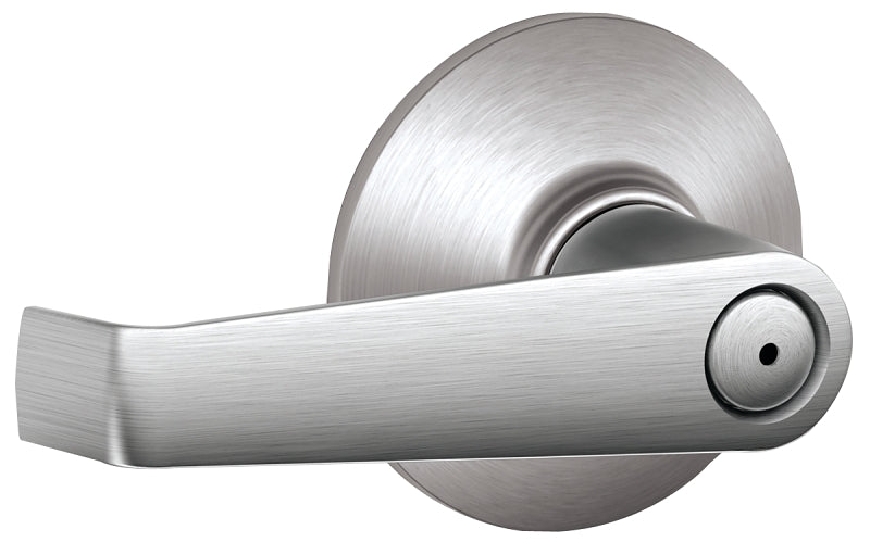 SCHLAGE LOCK Schlage F Series F40CSVELA626 Privacy Lever, Mechanical Lock, Satin Chrome, Metal, Residential, 2 Grade