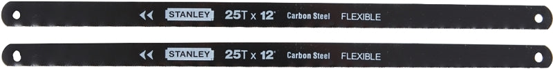 STANLEY STANLEY 15-924A Hacksaw Blade, 1/2 in W, 12 in L, 24 TPI, HCS Cutting Edge