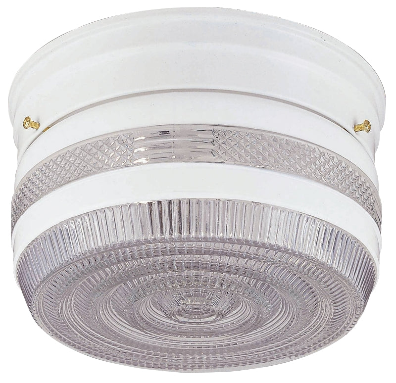VAXCEL INTERNATIONAL Boston Harbor F13WH01-6859CL-3L Single Light Ceiling Fixture, 120 V, 60 W, 1-Lamp, A19 or CFL Lamp, White Fixture ELECTRICAL VAXCEL INTERNATIONAL