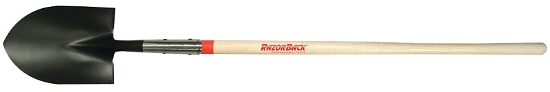 RAZOR-BACK Razor-Back 45657 Shovel, 8-3/4 in W Blade, Steel Blade, Hardwood Handle, Straight Handle, 48 in L Handle