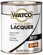 WATCO WATCO 63241 Lacquer, Liquid, Clear, 1 qt, Can PAINT WATCO
