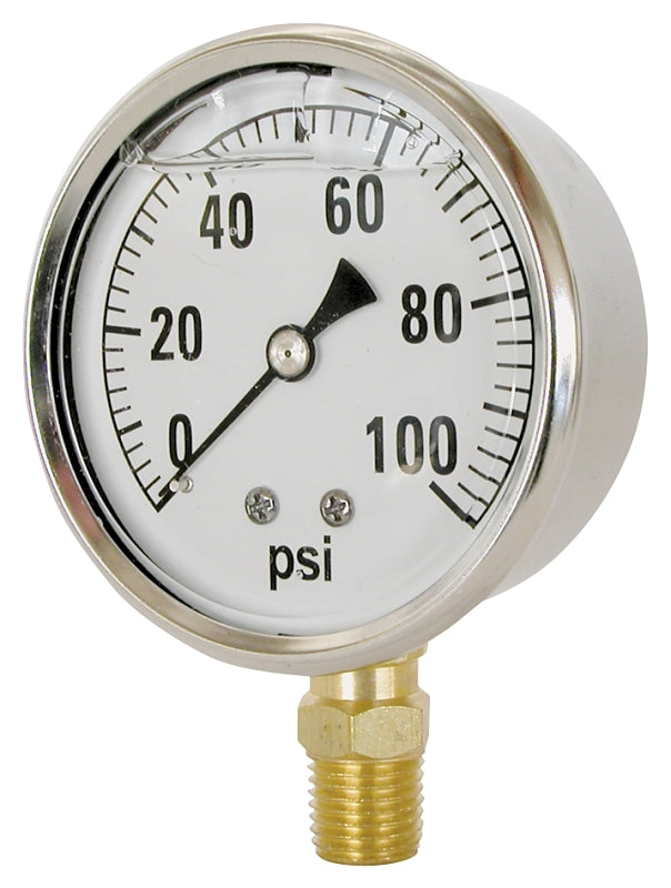 VALLEY INDUSTRIES Valley Industries CS-2141GXB100 Pressure Gauge, Liquid Filled, Stainless Steel HARDWARE & FARM SUPPLIES VALLEY INDUSTRIES