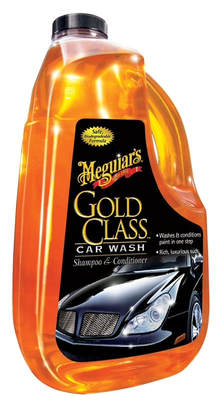MEGUIAR'S Meguiar's G7164 Car Wash Shampoo and Conditioner, 64 oz Bottle, Liquid, Sweet Fruity