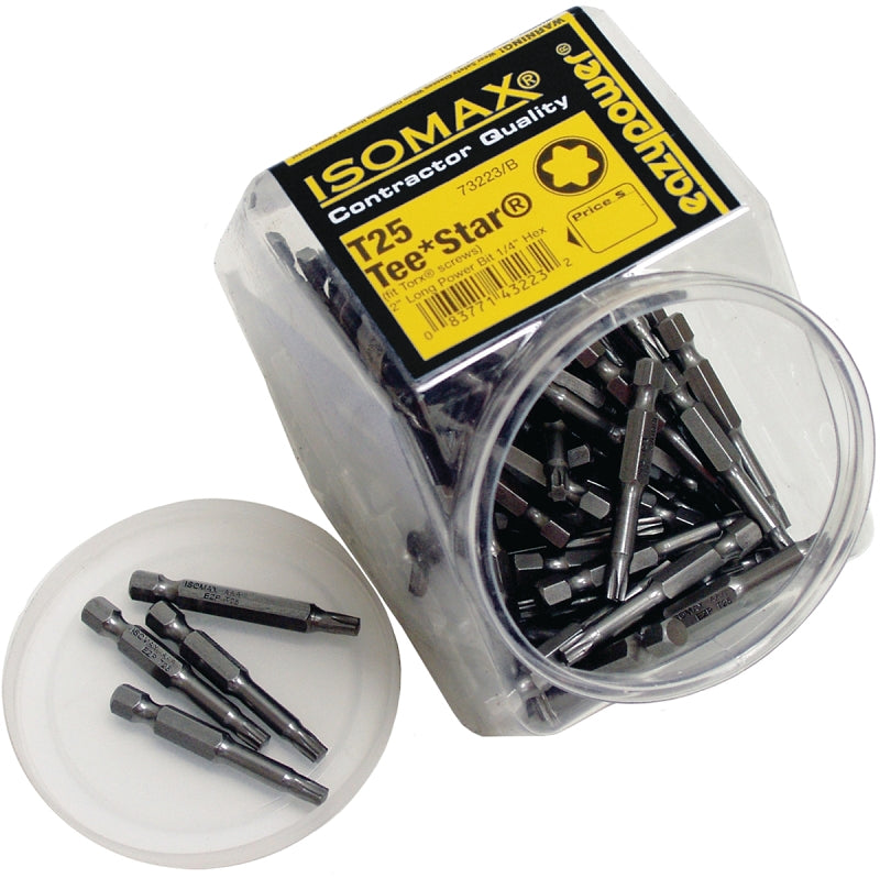 EAZYPOWER Eazypower 002235 Insert Bit, T25 Drive, Torx Drive, 1/4 in Shank, Hex Shank, 2 in L TOOLS EAZYPOWER