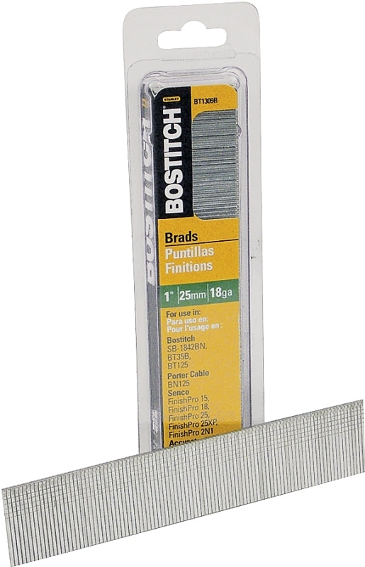 BOSTITCH Bostitch BT1309B Series Nail, Glue Collation, 1 in L, 18 Gauge, Steel, Coated, Brad Head, Smooth Shank, 3000/PK HARDWARE & FARM SUPPLIES BOSTITCH
