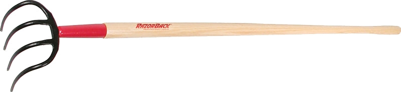 RAZOR-BACK Razor-Back 75144 Potato Hook, 6.9 in W, 57-1/8 in L, 6-1/2 in L Tine, 4-Tine, Hardwood Handle LAWN & GARDEN RAZOR-BACK
