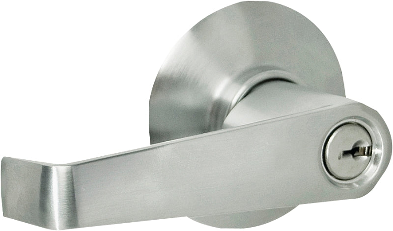 SCHLAGE LOCK Schlage F80CSV ELA626 Storeroom Knob, Lever Handle, Satin Chrome, Residential, 2 Grade, C Keyway