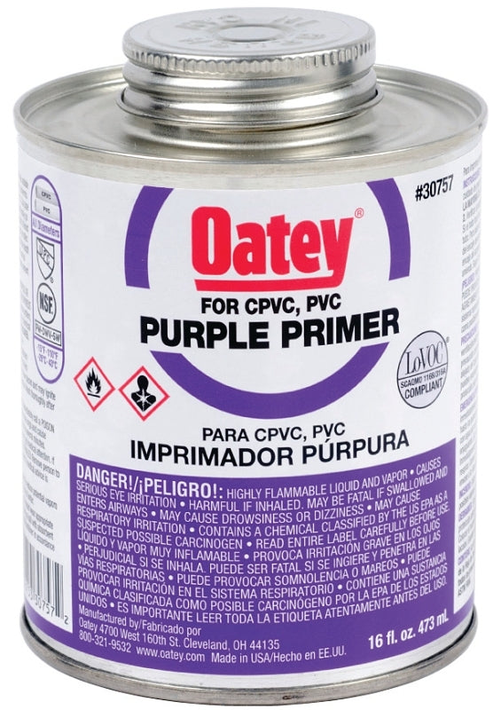 OATEY Oatey 30757 Primer, Liquid, Purple, 16 oz Case PLUMBING, HEATING & VENTILATION OATEY