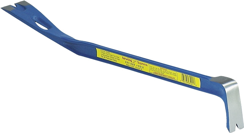 ESTWING MFG Estwing PB-18 Pry Bar, 18 in L, Beveled Tip, Steel, Blue