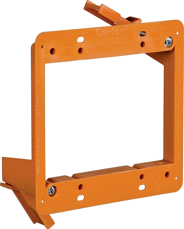 CARLON Carlon SC200RR 2-Gang Mounting Bracket, PVC, Orange, Wall