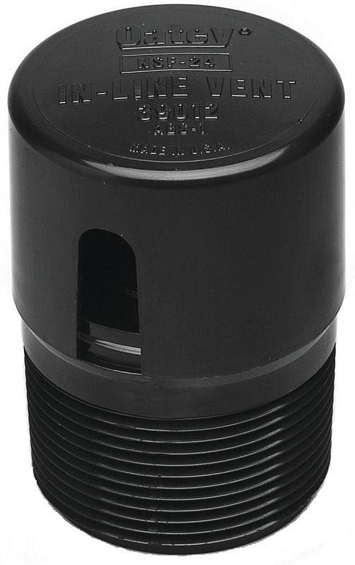 OATEY Oatey 39012 In-Line Vent, 1-1/2 in, NPT, ABS, Black LAWN & GARDEN OATEY