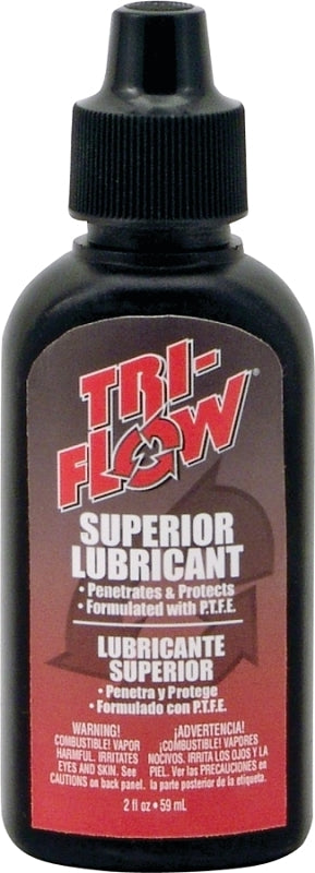 TRI-FLOW Tri-Flow TF21010 Lubricant, Mineral Oil Base, Brown, 2 oz Bottle, Liquid AUTOMOTIVE TRI-FLOW