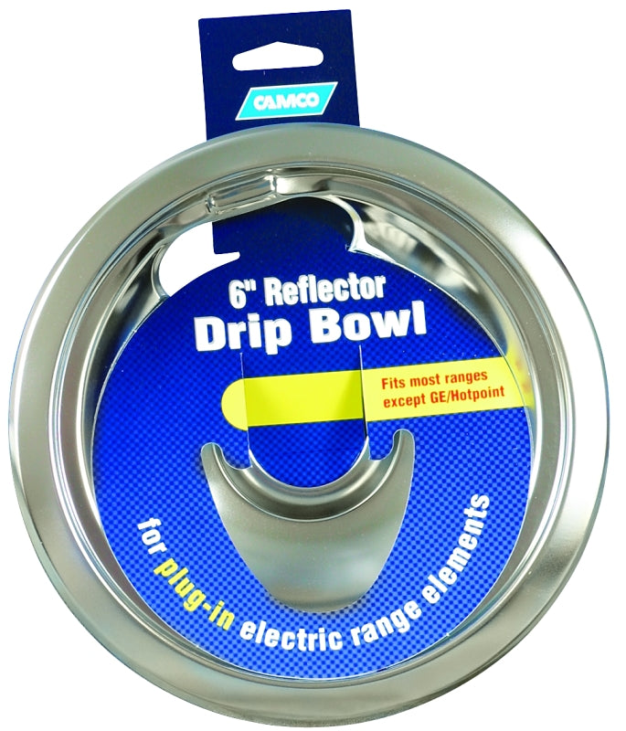 CAMCO Camco USA 00383 Drip Bowl, For: Plug-In Electric Range Elements, 6 in Dia