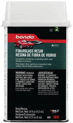 BONDO Bondo 401C Fiberglass Resin, 15 oz Can, Liquid, Pungent Organic AUTOMOTIVE BONDO