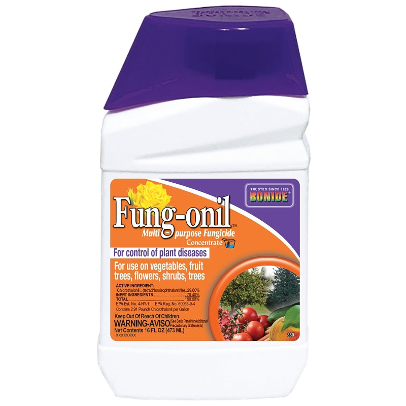 BONIDE Fung-onil 880 Fungicide, Liquid, White, 1 pt