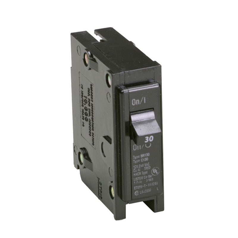 CUTLER-HAMMER Cutler-Hammer BR130 Mini Circuit Breaker, Type BR, 30 A, 1-Pole, 120/240 V, Plug ELECTRICAL CUTLER-HAMMER