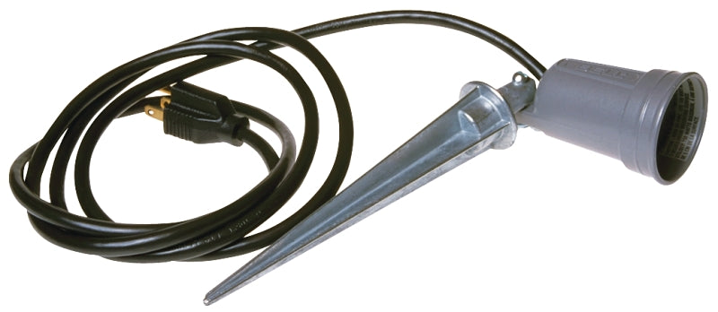 BELL OUTDOOR Bell Outdoor 5792-0 Spike Light, 125 V, 75 to 150 W, Incandescent Lamp, Metallic Fixture, Gray Fixture ELECTRICAL BELL OUTDOOR