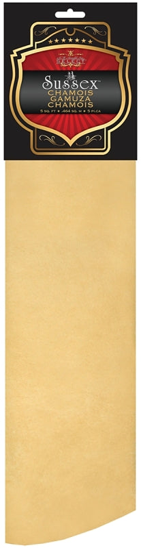 SUSSEX Sussex 85-150 Chamois, 5 sq-ft, Leather, Tan AUTOMOTIVE SUSSEX