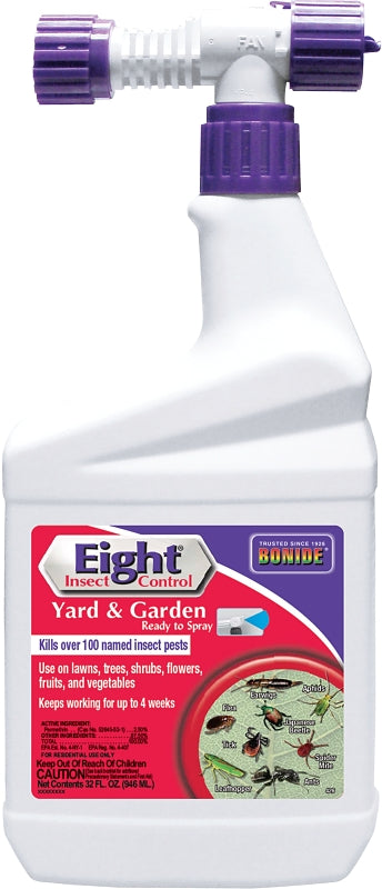 BONIDE Bonide Eight 426 Insect Control, Liquid, Spray Application, 1 qt Bottle