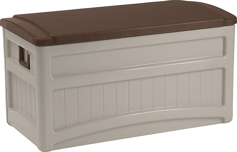 SUNCAST Suncast DB8000B Deck Box, 46 in W, 22 in D, 23 in H, Resin, Light Taupe