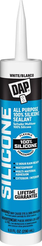 DAP DAP 08646 Window and Door Sealant, White, -40 to 400 deg F, 9.8 fl-oz Cartridge PAINT DAP