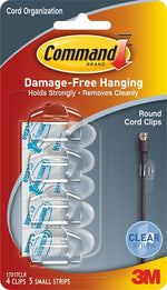 COMMAND Command 17017CLR Cord Clip, Plastic, Transparent