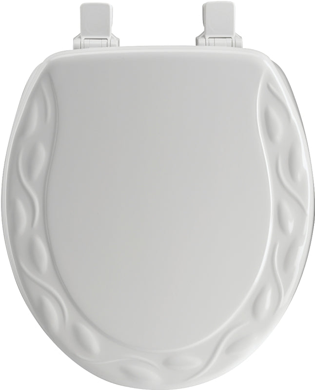 MAYFAIR Mayfair 34EC-000 Toilet Seat, 16-1/2 in L, 14.4 in W, 2 in H, Round, Wood, White, Twist Hinge PLUMBING, HEATING & VENTILATION MAYFAIR