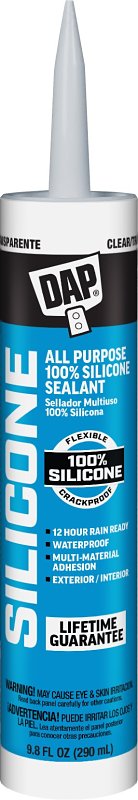DAP DAP 08641 Window and Door Sealant, Clear, -40 to 400 deg F, 9.8 fl-oz Cartridge PAINT DAP