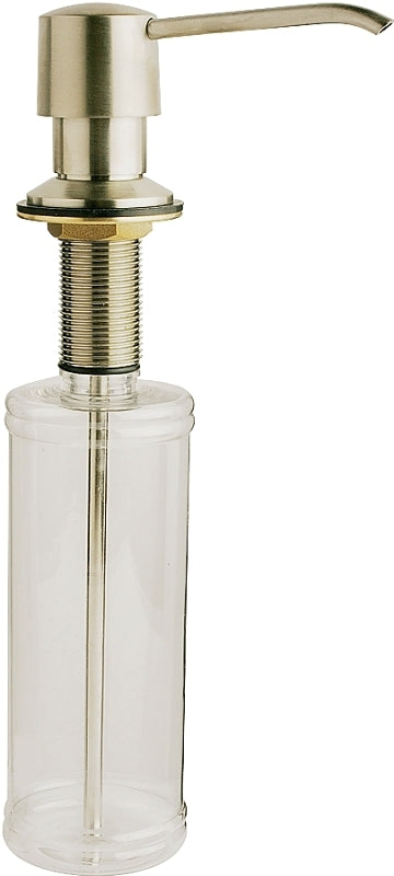 KEENEY Keeney K612DSBN Soap Lotion Dispenser, Plastic/Stainless Steel, Clear, Brushed Nickel PLUMBING, HEATING & VENTILATION KEENEY