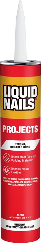 LIQUID NAILS Liquid Nails LN-704 Project Construction Adhesive, Off-White, 10 oz Cartridge