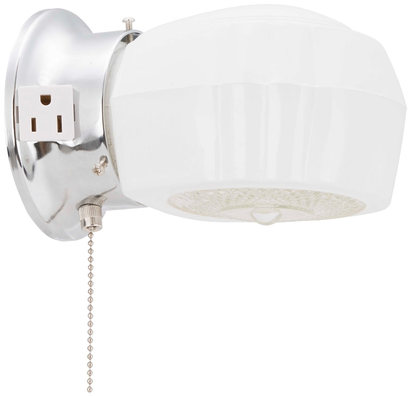 VAXCEL INTERNATIONAL Boston Harbor W39CH01LS-34473L Bracket Wall Light Fixture, 60 W, 1-Lamp, A19 or CFL Lamp, Steel Fixture, Chrome Fixture ELECTRICAL VAXCEL INTERNATIONAL