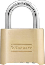 MASTER LOCK Master Lock 175D Padlock, Resettable Combination Key, 5/16 in Dia Shackle, 1 in H Shackle, Steel Shackle, Brass Body HARDWARE & FARM SUPPLIES MASTER LOCK
