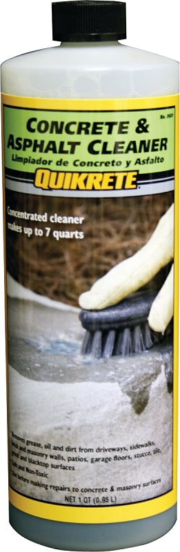 QUIKRETE Quikrete 860114 Concrete and Asphalt Cleaner, Liquid, Detergent, Blue, 1 qt, Bottle PAINT QUIKRETE