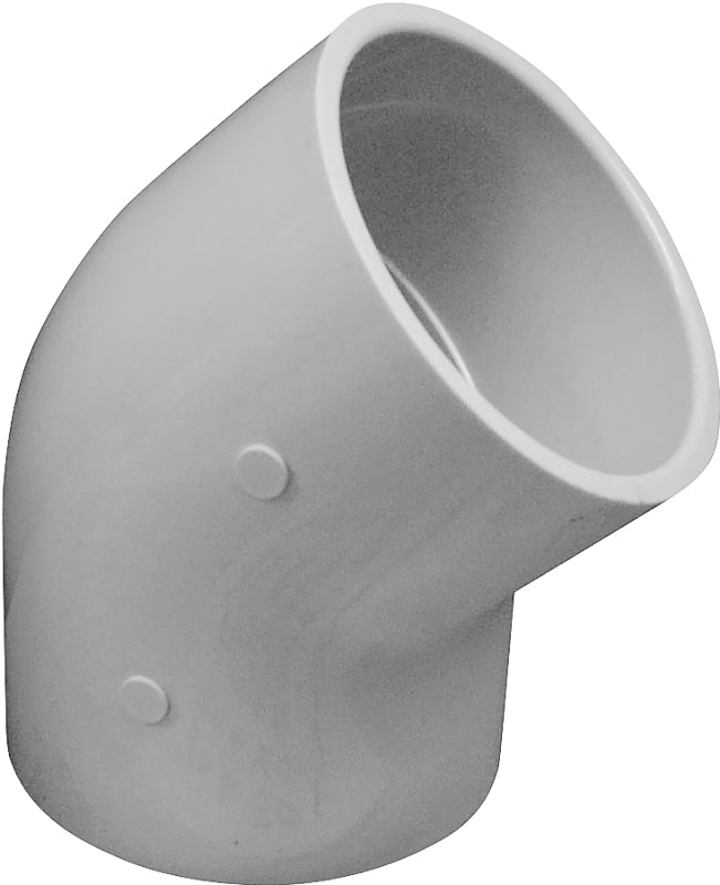 IPEX USA LLC-CANPLAS IPEX 035487 Elbow, 2-1/2 in, Socket, 45 deg Angle, PVC, White, SCH 40 Schedule, 300 psi Pressure LAWN & GARDEN IPEX USA LLC-CANPLAS