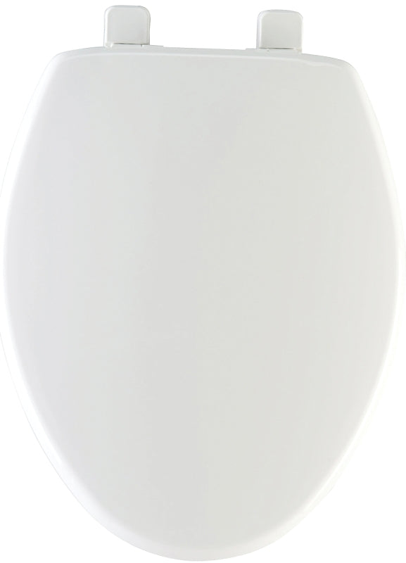 MAYFAIR Mayfair 180SLOW000 Toilet Seat, Elongated, Plastic, White, Hex-Tite Hinge PLUMBING, HEATING & VENTILATION MAYFAIR