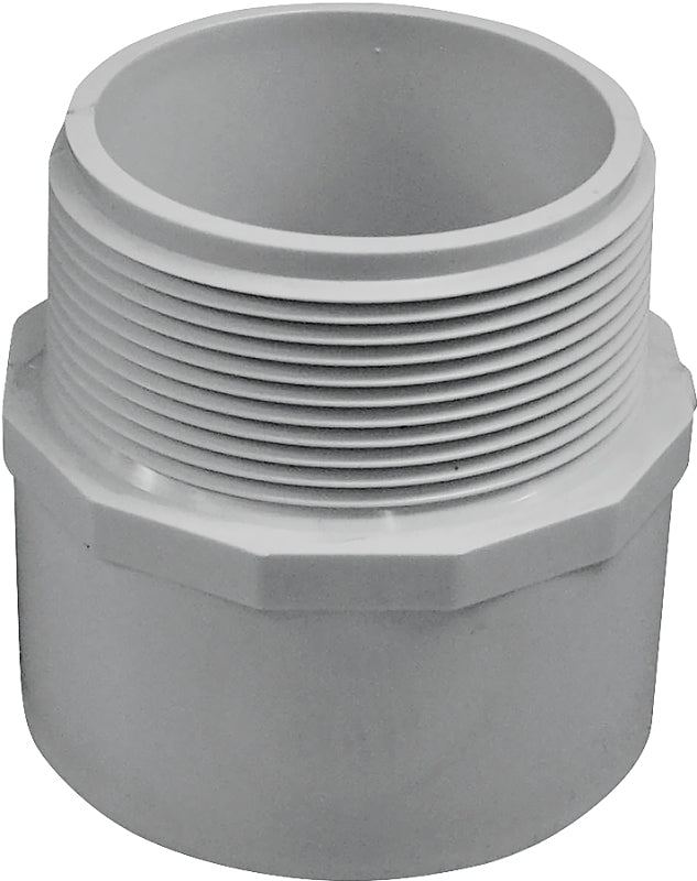 IPEX USA LLC-CANPLAS IPEX 035608 Adapter, 2-1/2 in, Socket x MNPT, PVC, White, SCH 40 Schedule, 300 psi Pressure